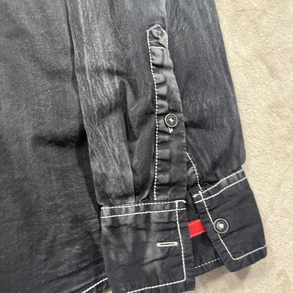 Affliction Black Label Shirt Mens Large Live Fast Long Sleeve Button Embroiderd - Picture 4 of 11